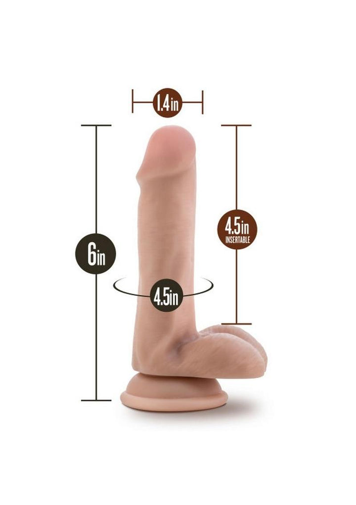 Dr. Skin Dr. Daniel Silicone Dildo with Balls and Suction Cup - Vanilla - 6in