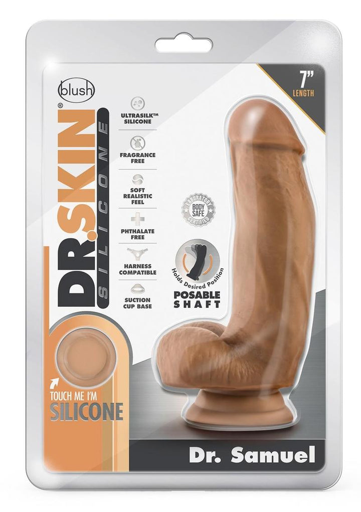 Dr. Skin Silicone Dr. Samuel Dildo with Balls and Suction Cup