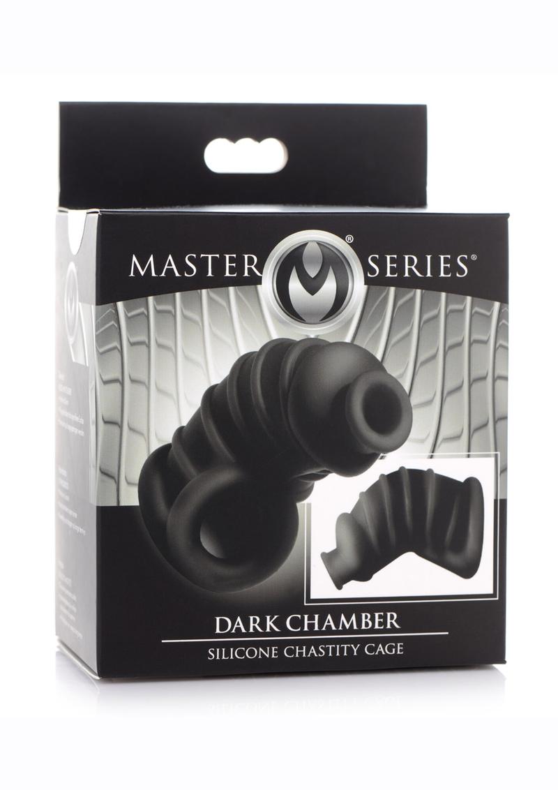 Master Series Dark Chamber Silicone Chastity Cage