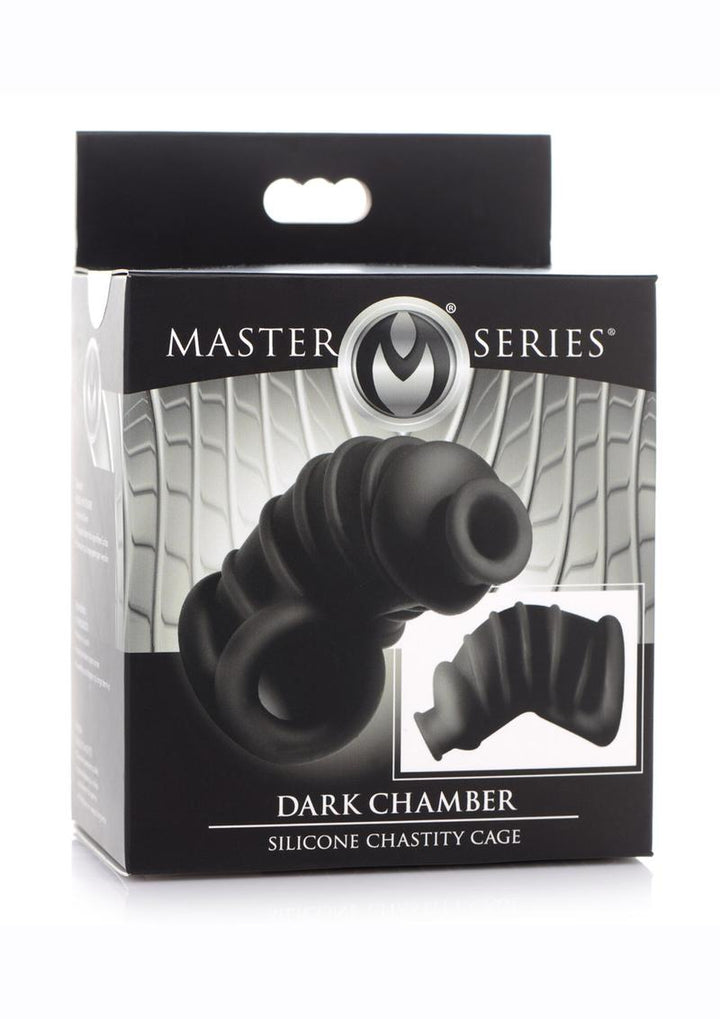 Master Series Dark Chamber Silicone Chastity Cage