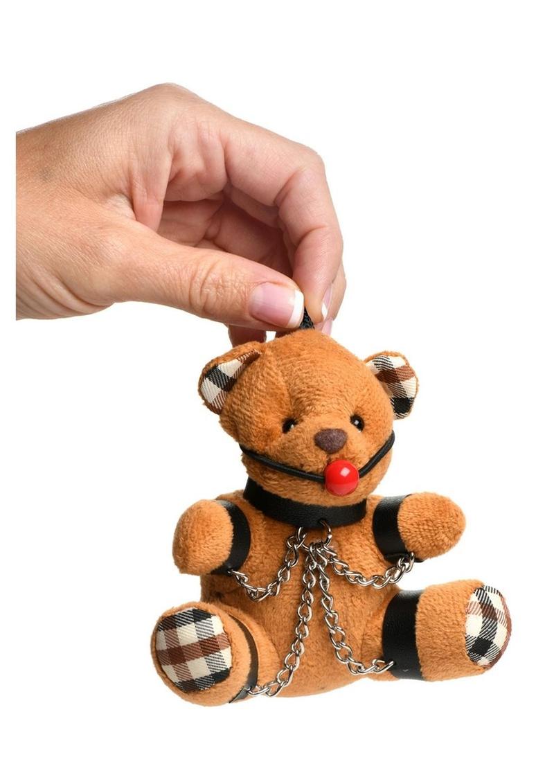 Master Series Gagged Teddy Bear Keychain - Brown