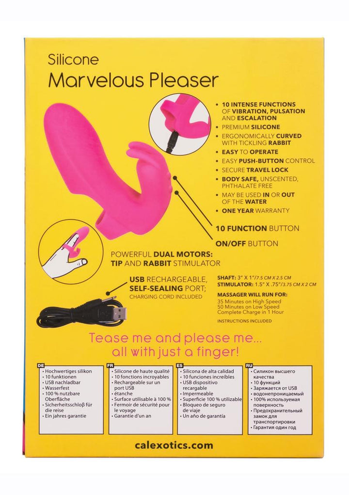 Mini Marvels Marvelous Pleaser Silicone Rechargeable Finger Massager