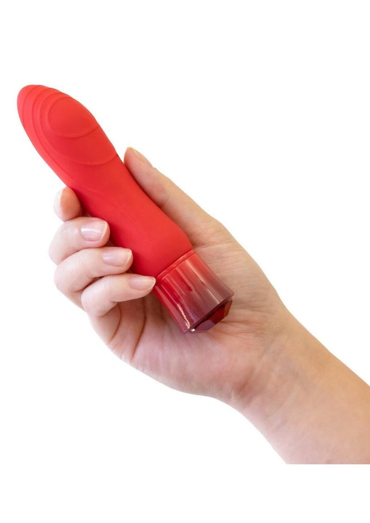 Oh My Gem Desire Rechargeable Silicone G-Spot Vibrator - Ruby - Red