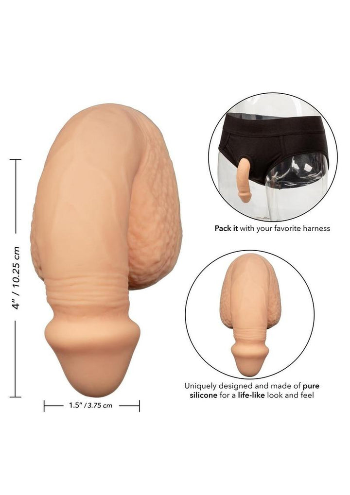 Packer Gear Silicone Packing Penis - Ivory/Vanilla - 4in