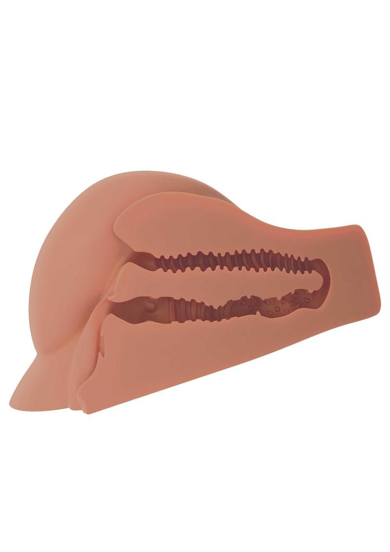 Pdx Plus Perfect 10 Booty Realistic Pussy and Ass Masturbator - Caramel/Flesh