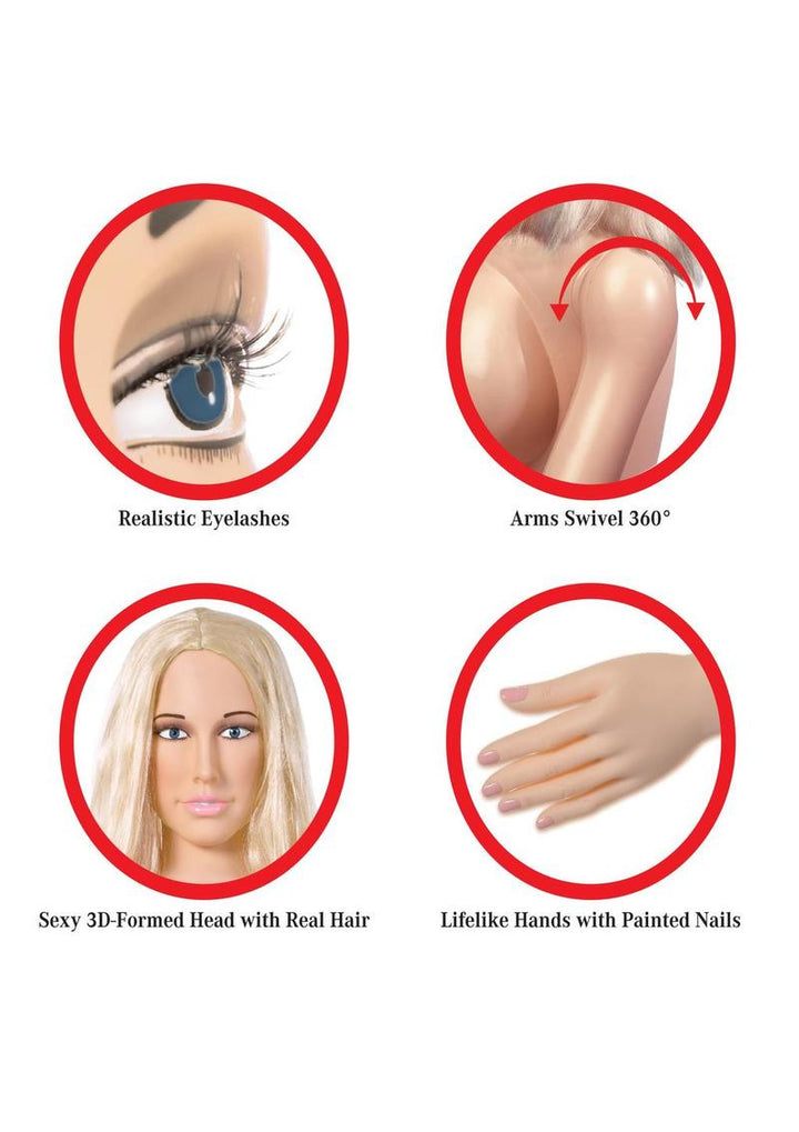 Pipedream Extreme Dollz Hannah Harper Life-Size Love Doll - Vanilla