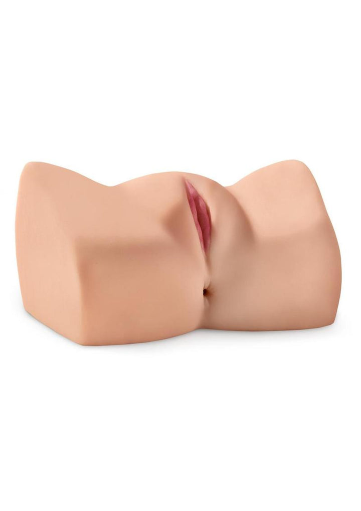 Pipedream Extreme Toyz Rechargeable Dirty Talk Interactive Bad Girl Masturbator - Pussy - Flesh/Vanilla