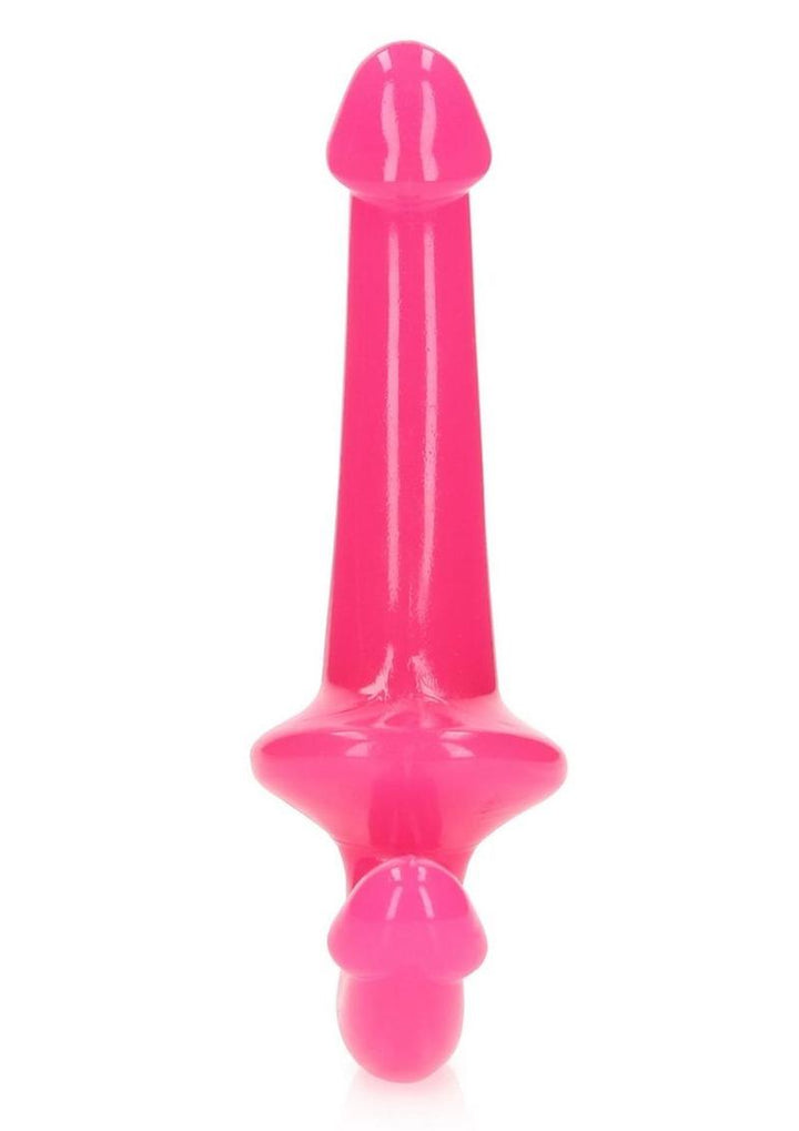 Realrock Strapless Strap-On Glow In The Dark Dildo - Pink - 6in