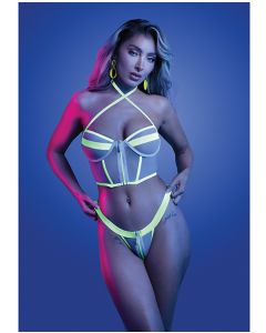 Supernatural Glow-in-the-Dark Zipper Bralette & Thong