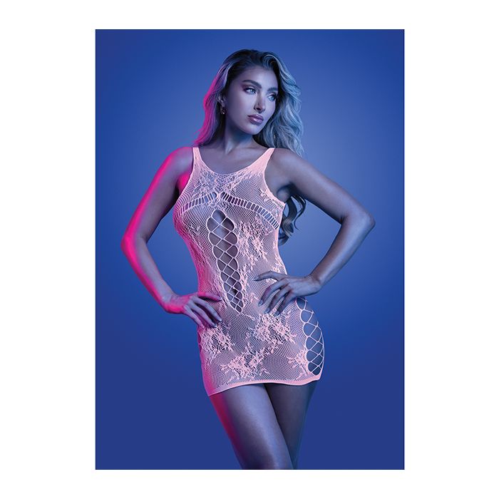 Magnetism Glow-in-the-Dark Lace Knit Dress