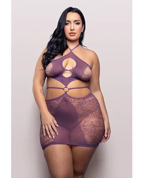 Vixen Focus On Me Halter Dress w/Key Ring Details