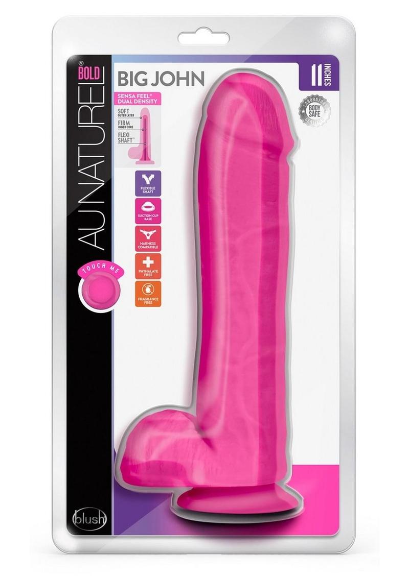 Au Naturel Bold Big John Dildo with Suction Cup and Balls