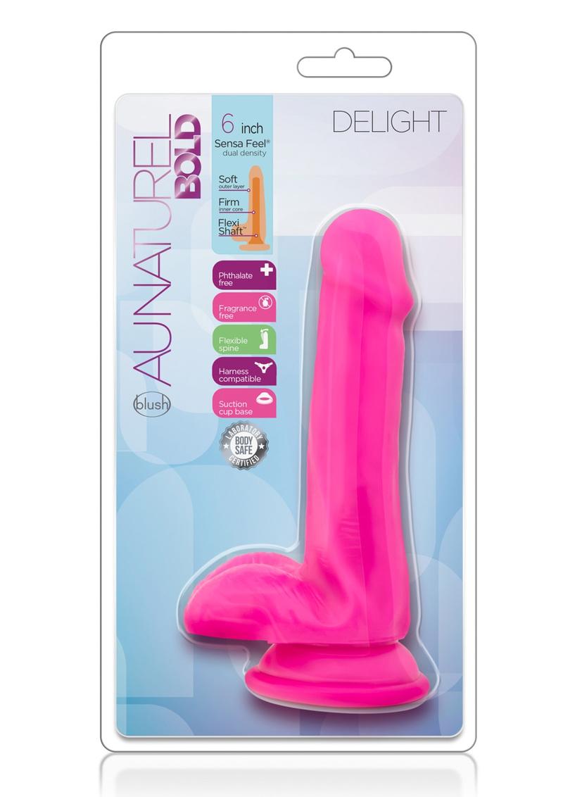 Au Naturel Bold Delight Dildo with Suction Cup