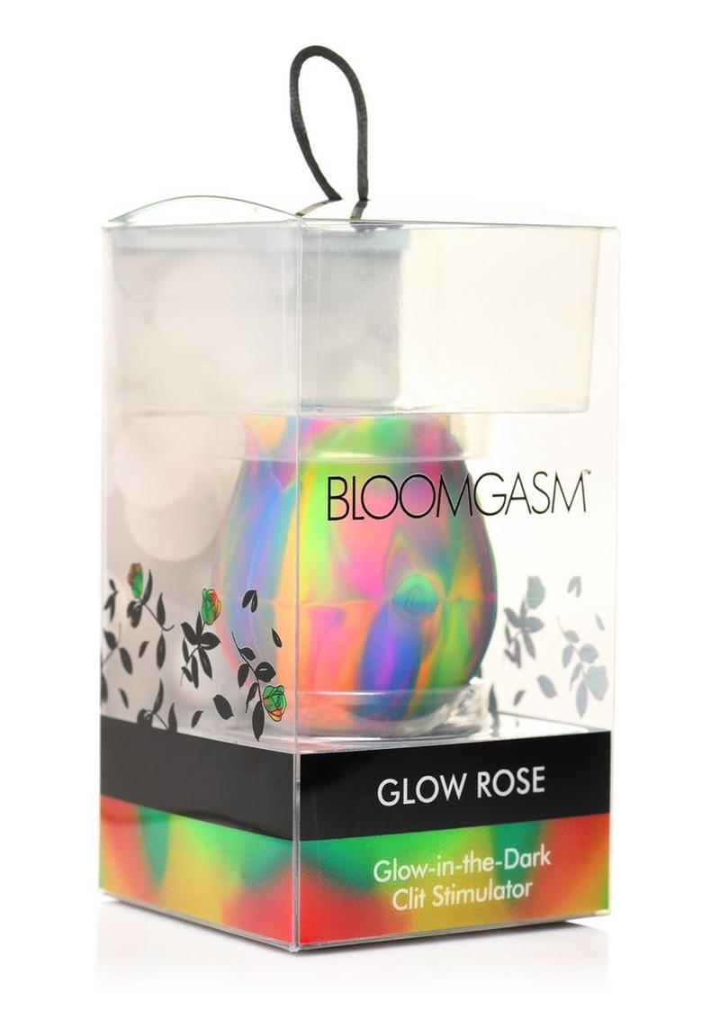 Bloomgasm Glow Rose Rechargeable Silicone Glow In The Dark Rose Clit Stimulator