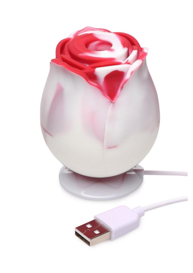 Bloomgasm The Rose Lover's Gift Box - Red/White Swirl - Red/White