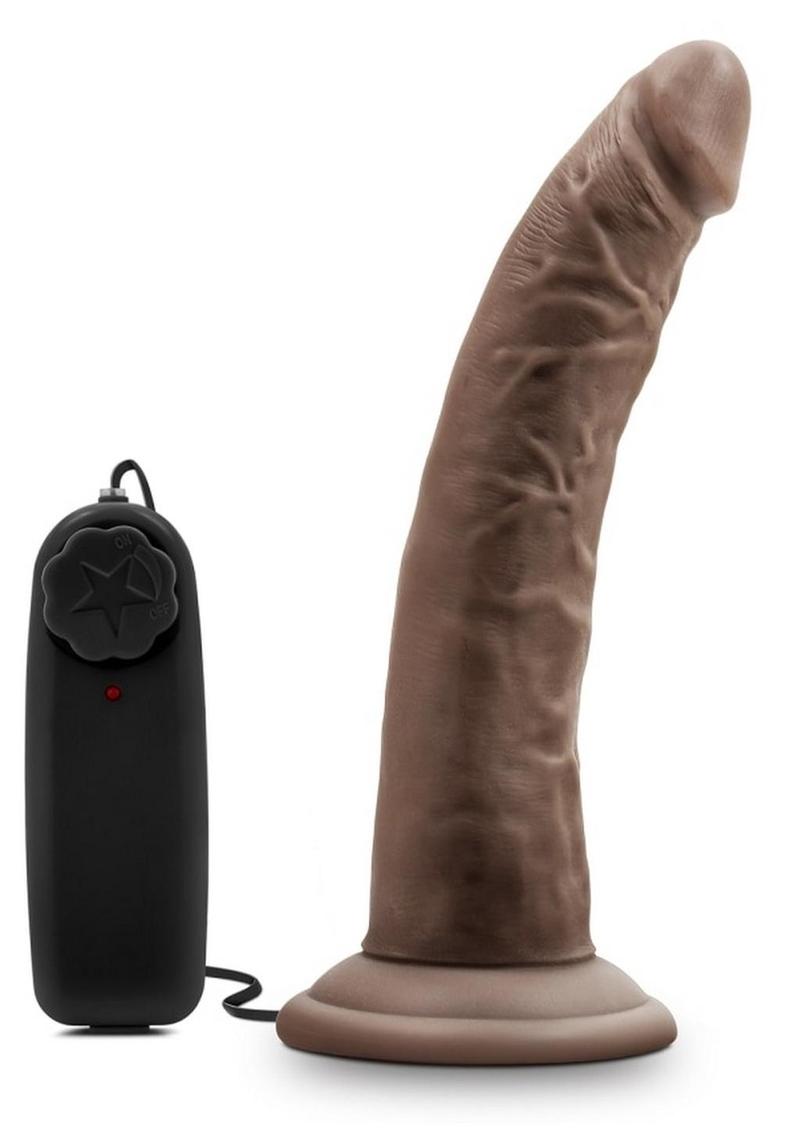 Dr. Skin Dr. Dave Vibrating Dildo with Suction Cup - Chocolate - 7in