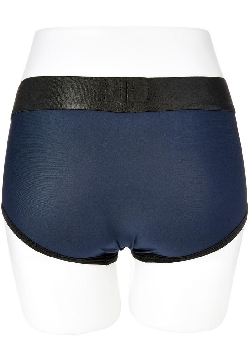 Em.Ex.. Active Harness Wear Fit Harness Boy Shorts - 2x - Blue - Large