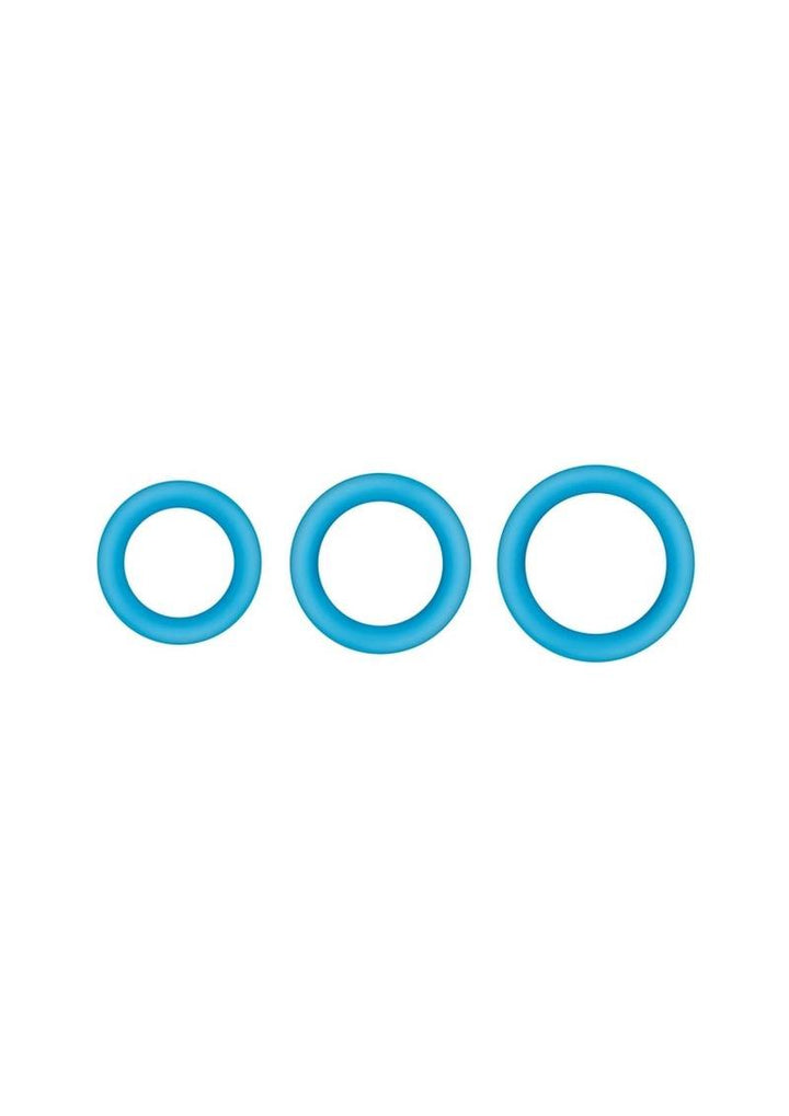 Firefly Halo Medium Silicone Cock Ring - Blue/Glow In The Dark - Medium