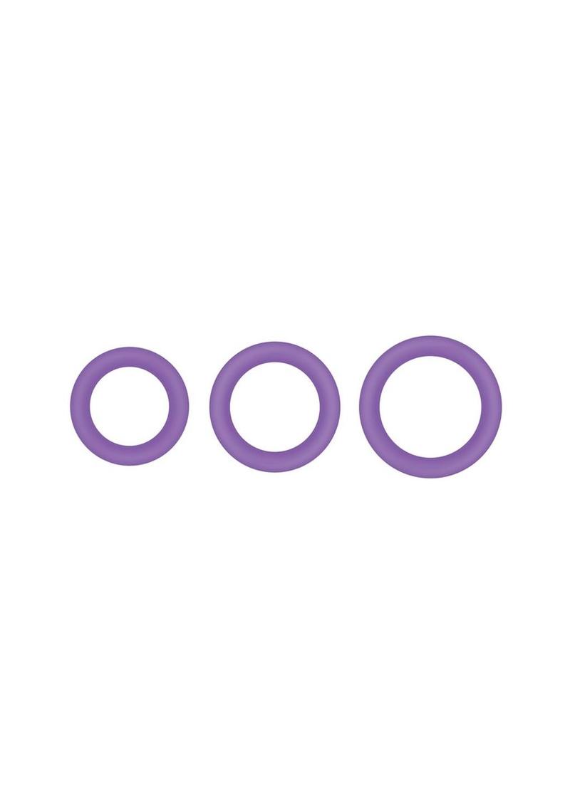 Firefly Halo Medium Silicone Cock Ring - Glow In The Dark/Purple - Medium