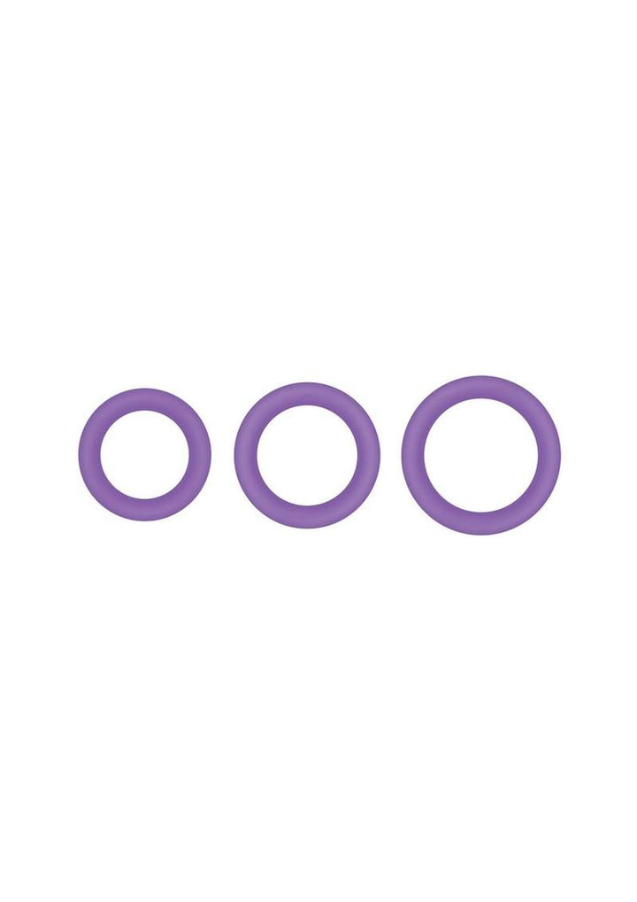Firefly Halo Medium Silicone Cock Ring - Glow In The Dark/Purple - Medium