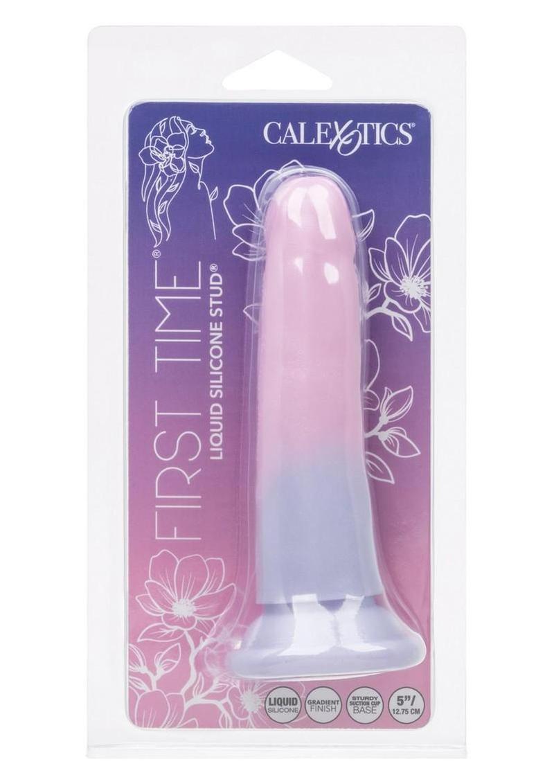 First Time Liquid Silicone Stud with Suction Cup - Multicolor - 5.75in