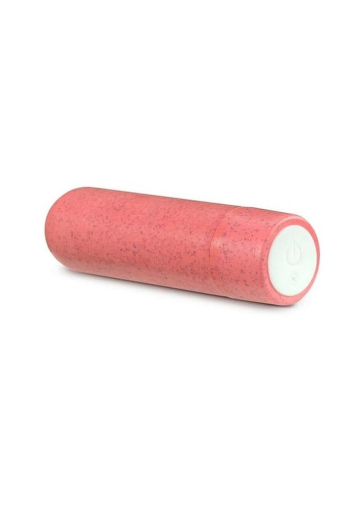 Gaia Eco Rechargeable Bullet Vibrator - Coral/Pink