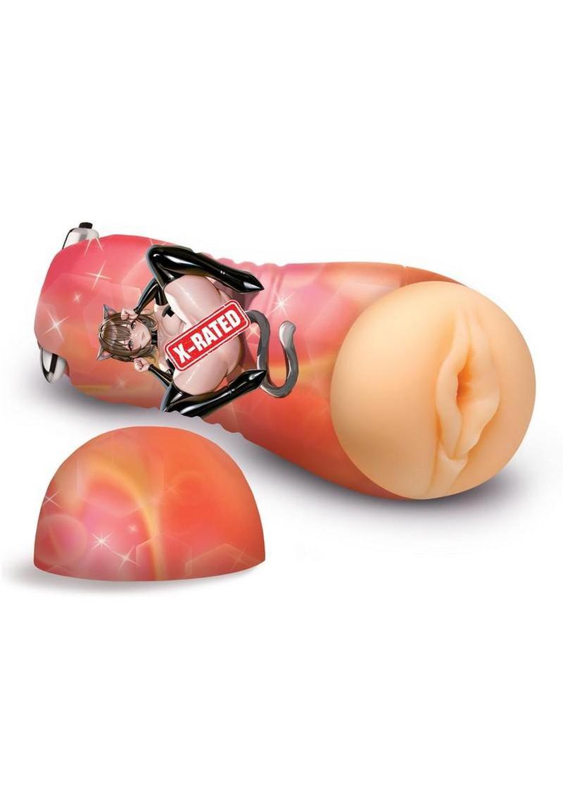 Hentai Fantasies Mochi The Cat Girl Vibrating Stroker - Pussy - Vanilla