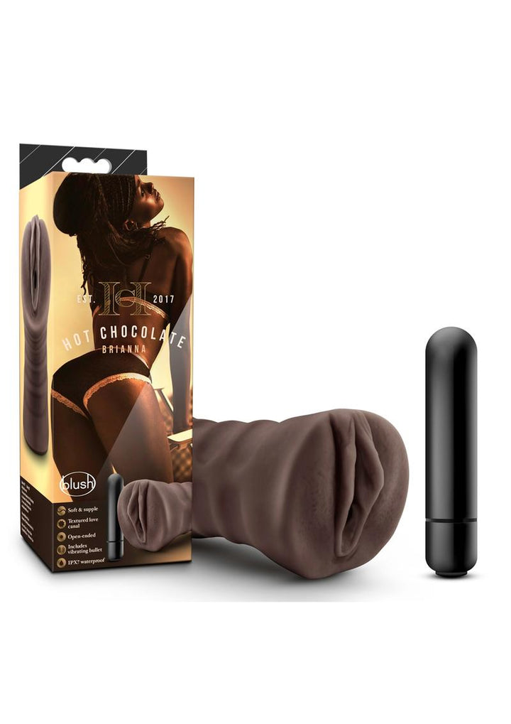 Hot Chocolate Brianna Vibrating Masturbator with Bullet - Pussy