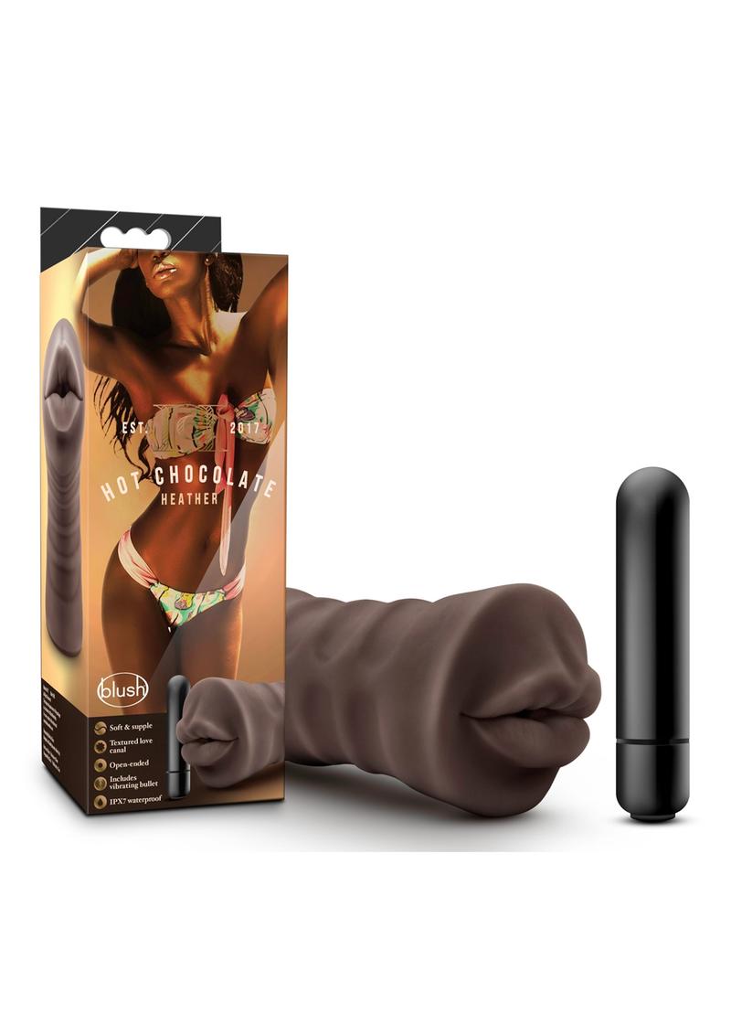 Hot Chocolate Heather Vibrating Masturbator with Bullet - Mouth