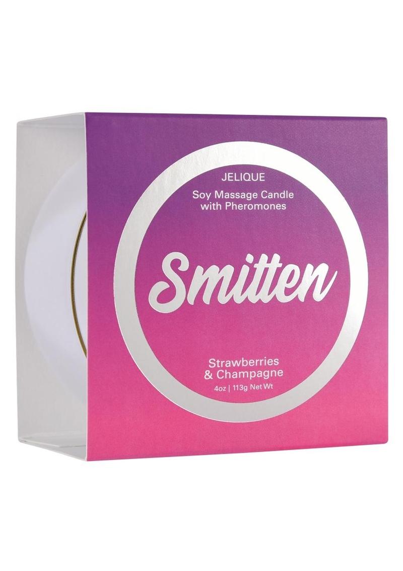Jelique Massage Candle Pheromone Smitten Strawberry and Champagne - 4oz