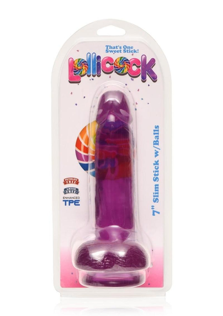 Lollicock Slim Stick Dildo with Balls
