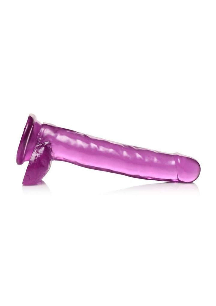 Lollicock Slim Stick Dildo with Balls - Grape Ice/Purple - 8in