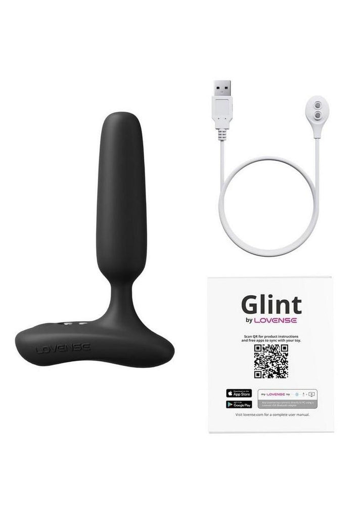 Lovense Glint App Controlled Touch Responsive Thrusting Rechargeable Silicone Butt Plug