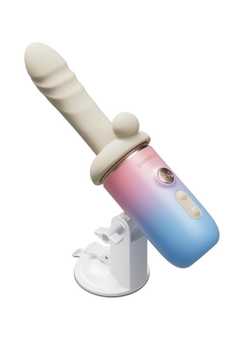 Lovense Spinel Massage Gun Dildo Thrusting Attachment and Heating Component - Pink/White