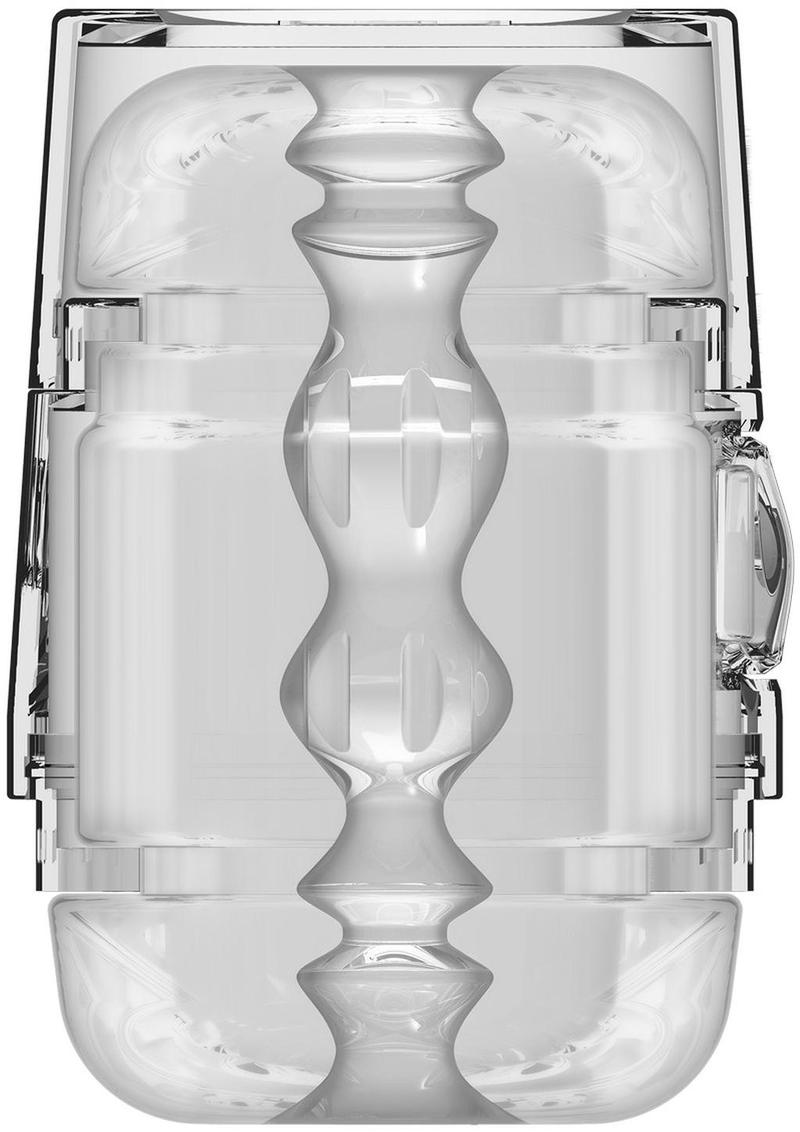 Main Squeeze Pop Off Ultraskyn Compact Masturbator - Clear