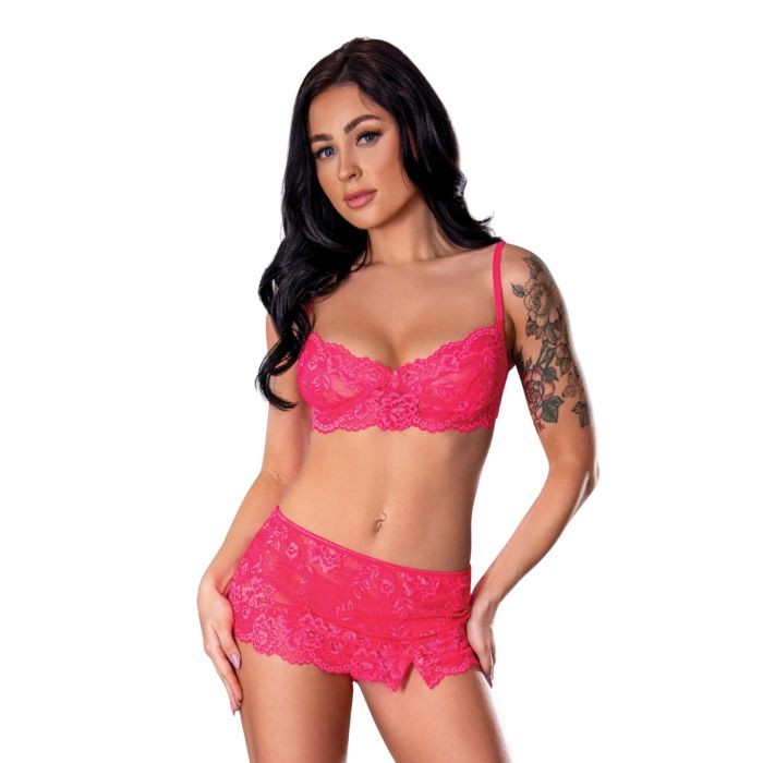 Get It Girl Lace Bra w/Skirt & Thong