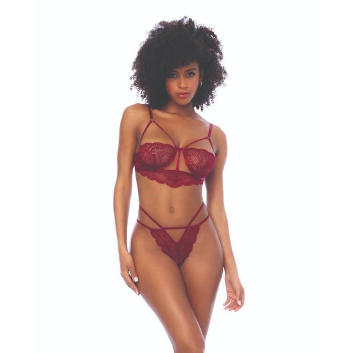 Lace Underwire Top w/Thong 2 pc Set