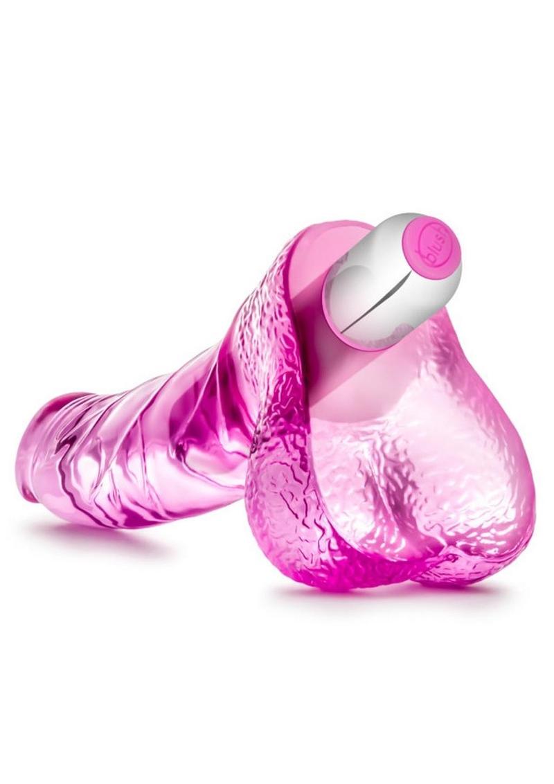 Naturally Yours Vibrating Ding Dong Dildo - Pink - 6.5in