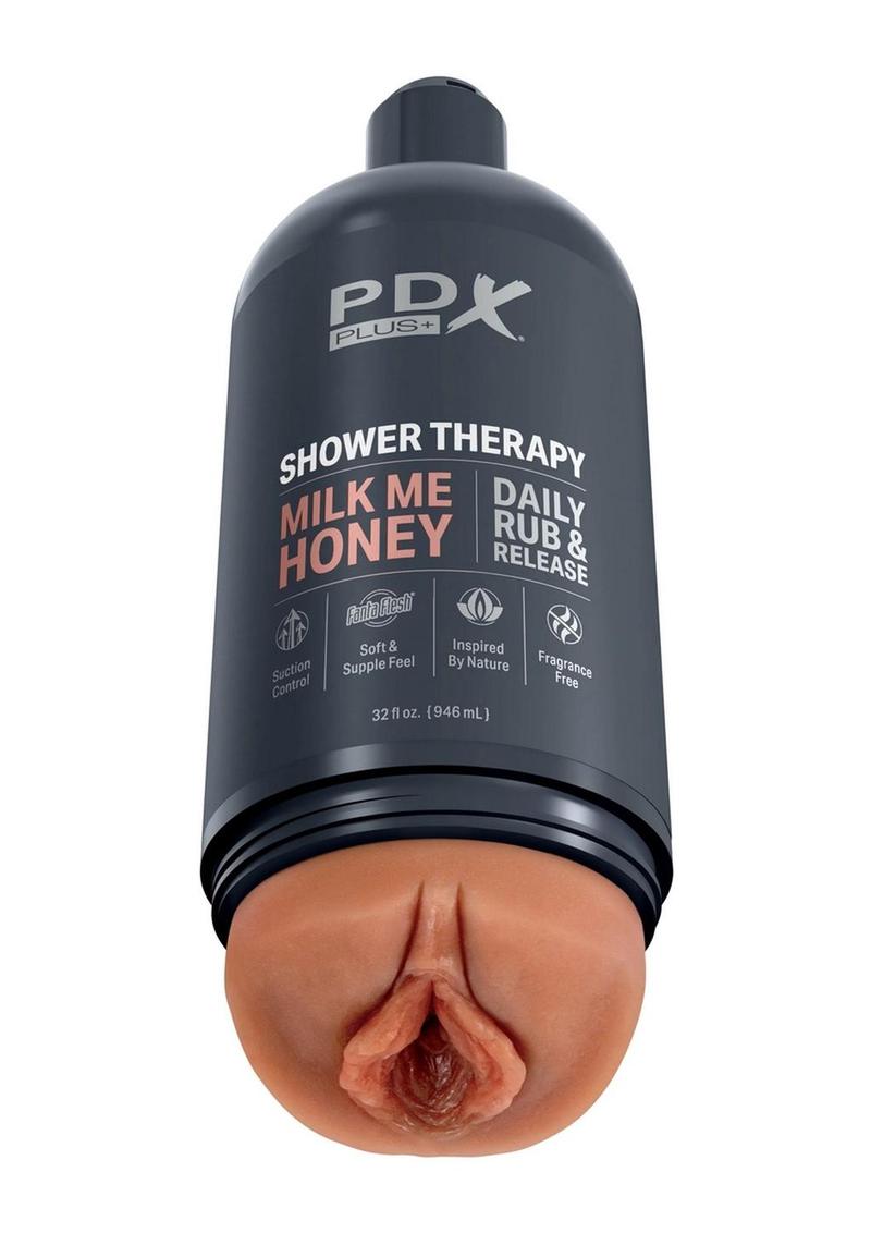 Pdx Plus Shower Therapy Milk Mehoney Discreet Stroker - Caramel