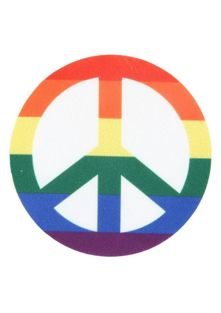 Peekaboo Pride Peace Signs Pasties - Rainbow