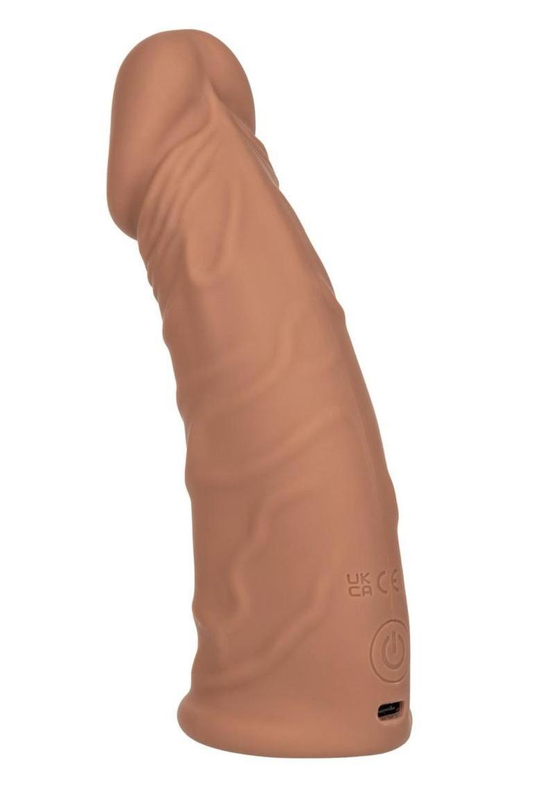 Performance Maxx Rechargeable Vibrating Extension - Caramel - 7in