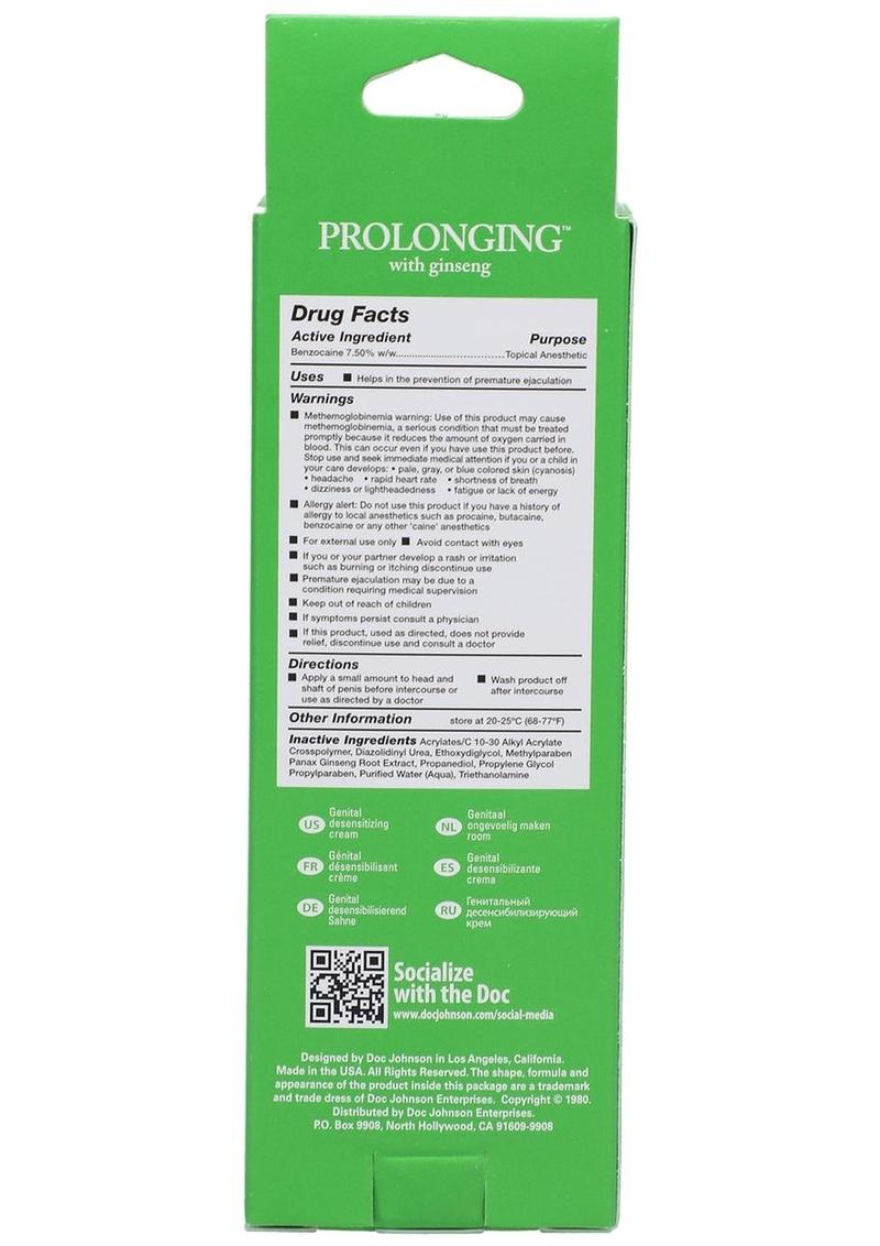 Proloonging Delay Creme For Men - 2oz - Boxed