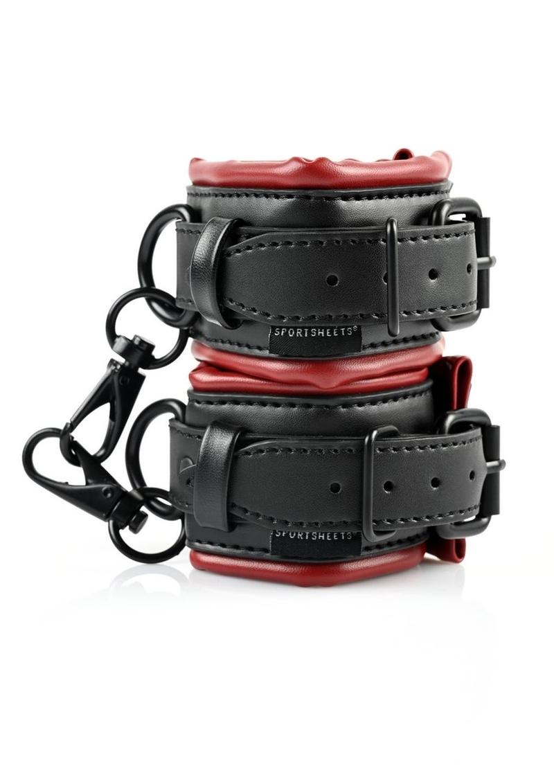 Saffron Spreader Bar and Cuff - Black/Red - Set