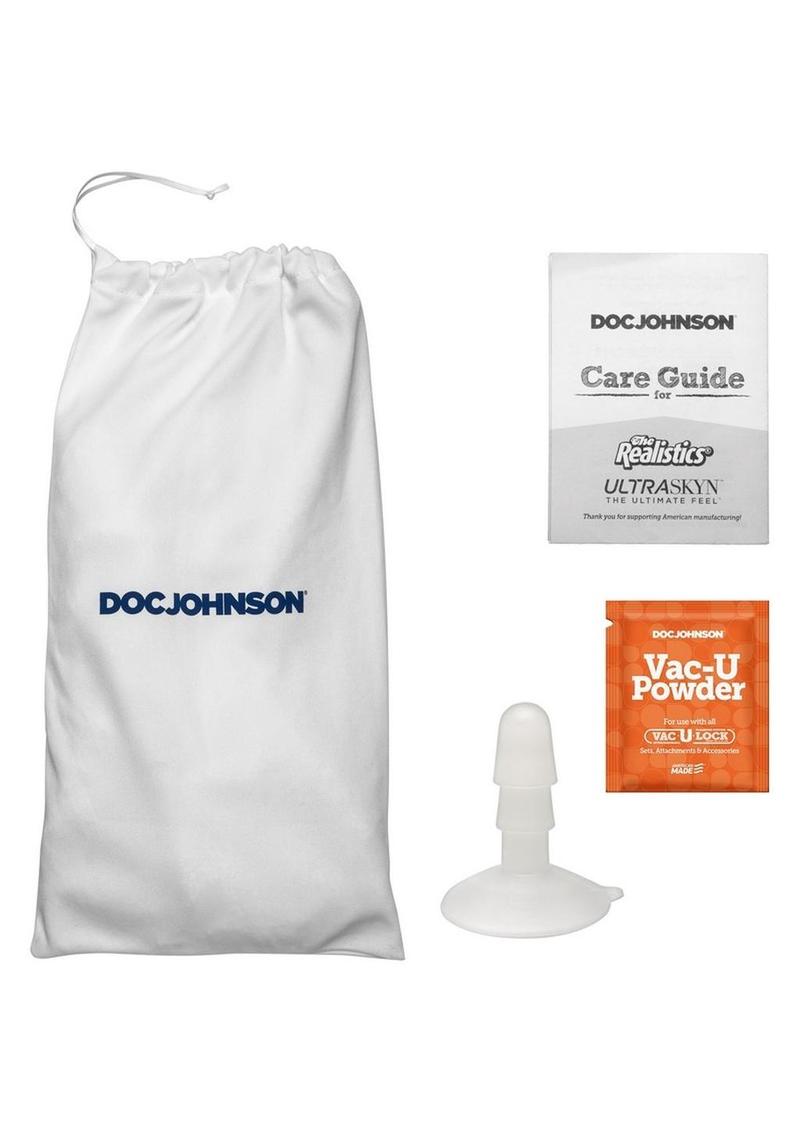 Signature Cocks Silicone Owen Gray Dildo with Removable Suction Cup - Vanilla - 8in