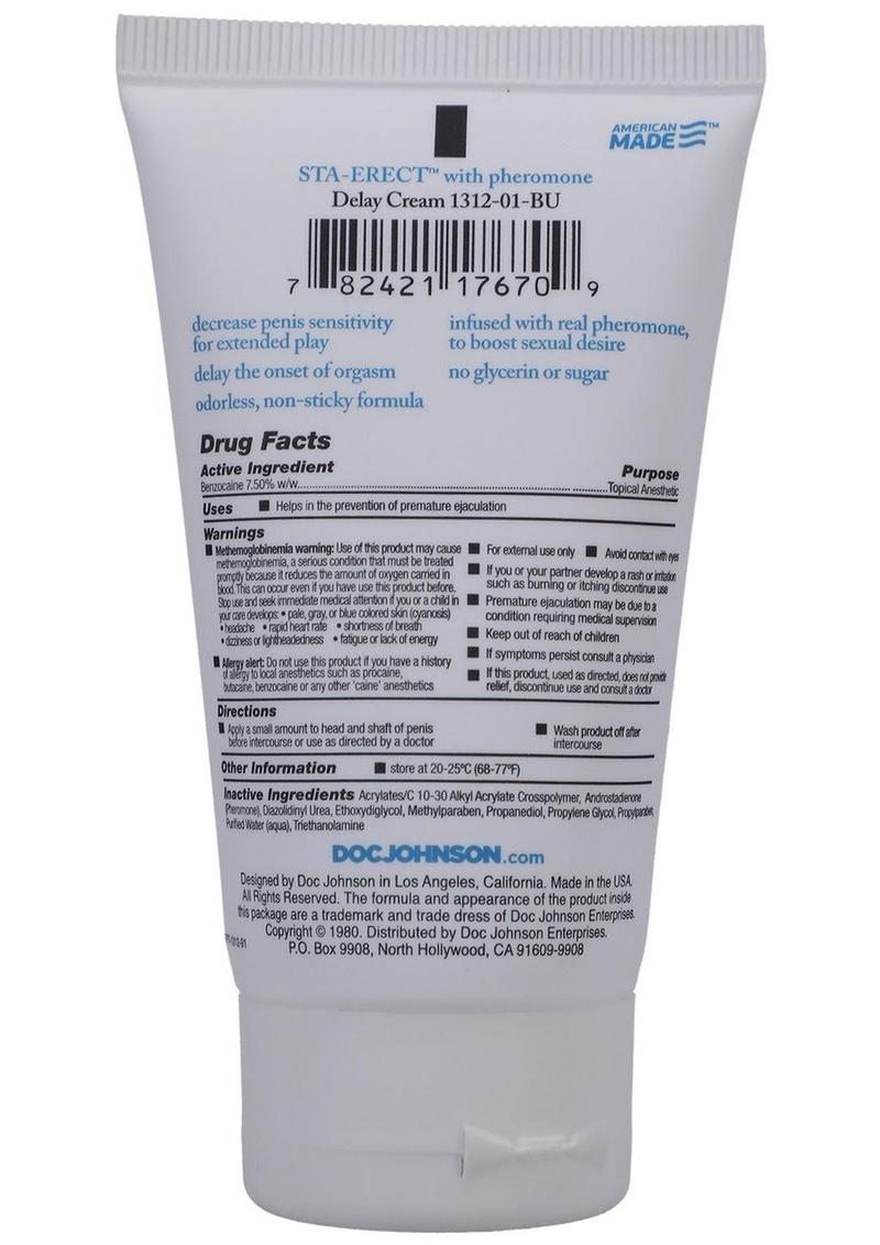 Sta-Erect Delay Creme For Men - 2oz - Boxed