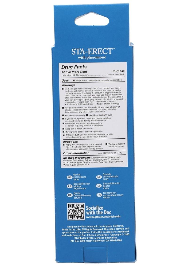 Sta Erect Delay Spray For Men - 2oz