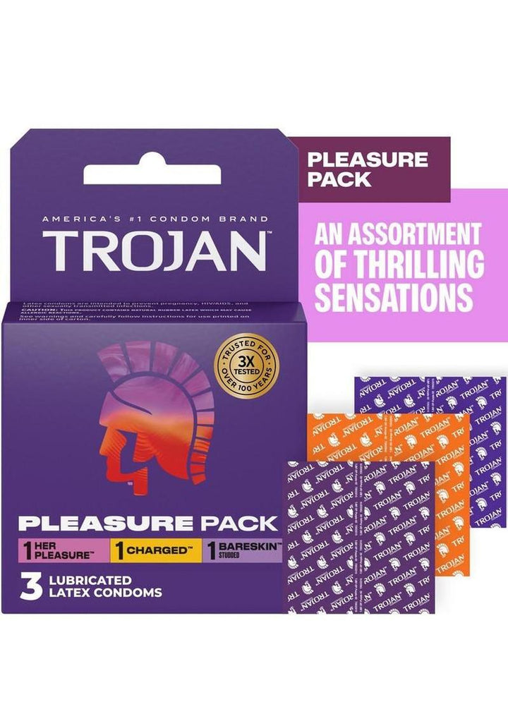 Trojan Pleasure Pack Condoms (3ct