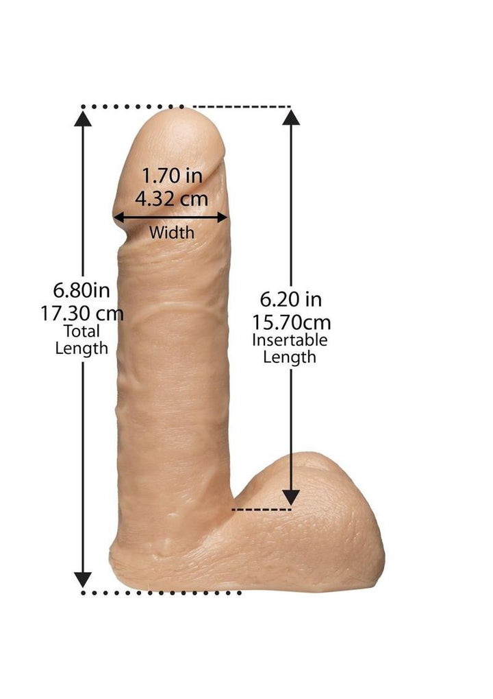 Vac-U-Lock Ultraskyn Dildo - Vanilla - 6in