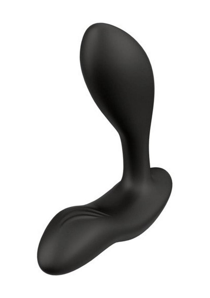 We-Vibe Vector+ Rechargeable Silicone Vibrating Prostate Massager with Remote Control - Black/Charcoal Black