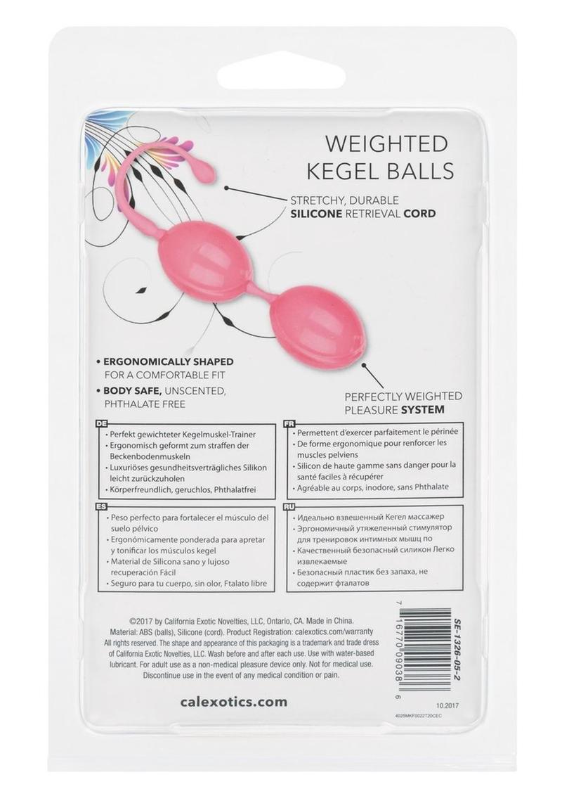 Weighted Kegel Balls Silicone with Retrieval Cord - Pink